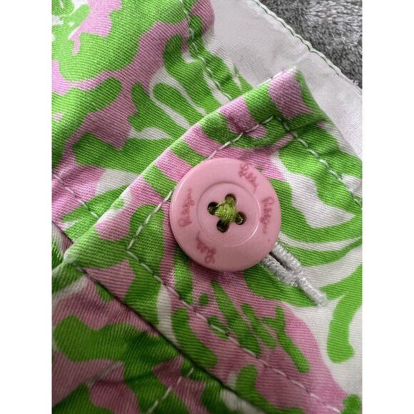 Lilly Pulitzer Shorts Women’s 6 Pink Green Cats Kitty Cat shorts Beach Summer - Picture 4 of 8